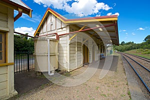 Platform looking east, Robertson railway station, New South Wales, Australia photo